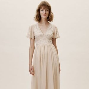 BHLDN by Anthropologie- Fresna Dress in Oyster